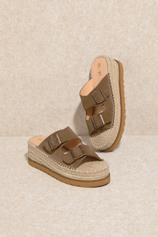 D-HAZEL-Espadrille, Platform, Slide, Sandals