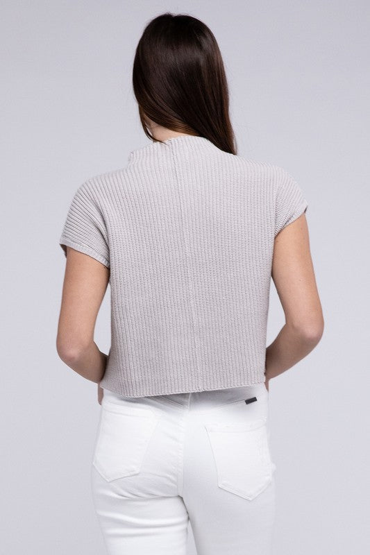 MOCK NECK SWEATER VEST