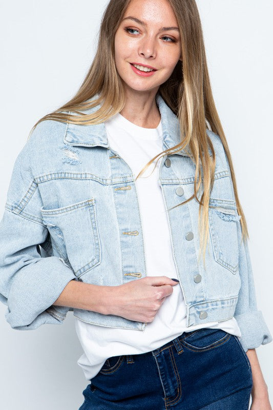 RHINESTONE DENIM JACKET