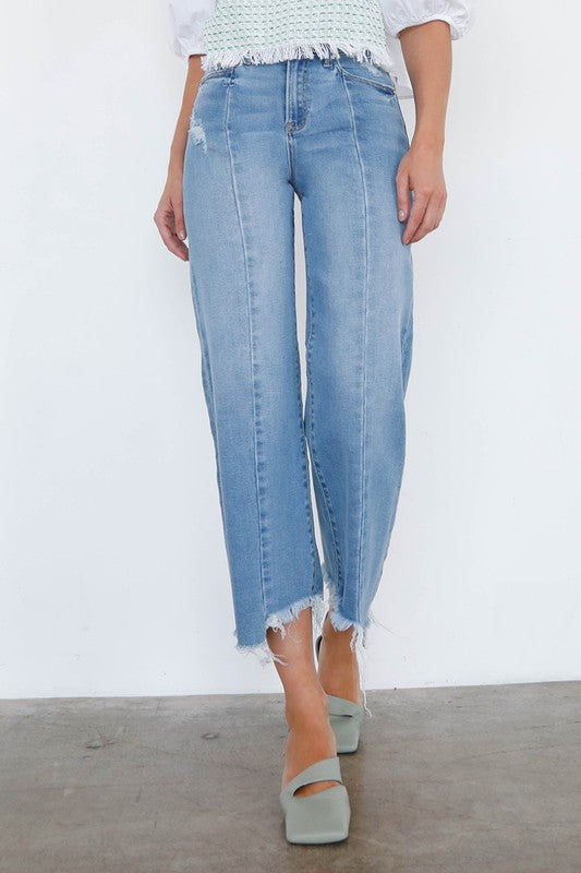 HIGH RISE WIDE LEGE ANKEL JEANS