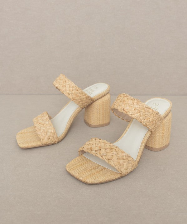 RAFFIA SANDAL HEEL