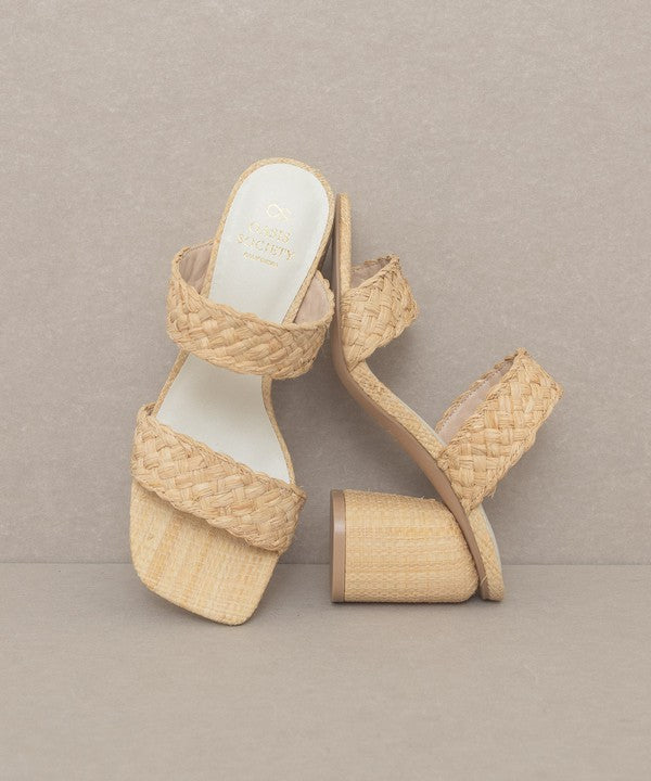 RAFFIA SANDAL HEEL