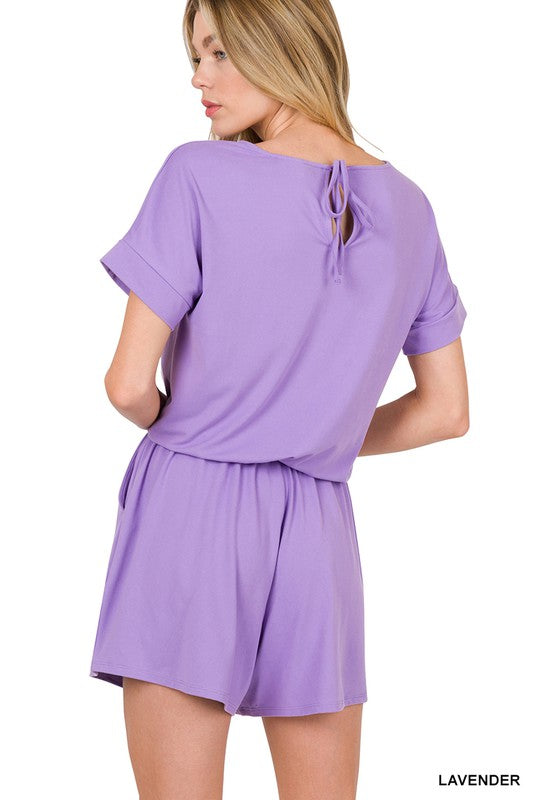 LAVENDAR COZY ROMPER