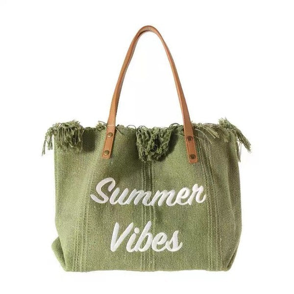 Summer Vibes Tote Handbag Purse Beach Totes