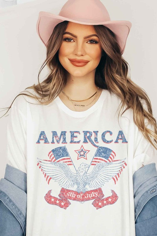 AMERICA OVERSIZED GRAPHIC TEE / T-SHIRT