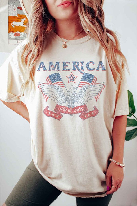 AMERICA OVERSIZED GRAPHIC TEE / T-SHIRT