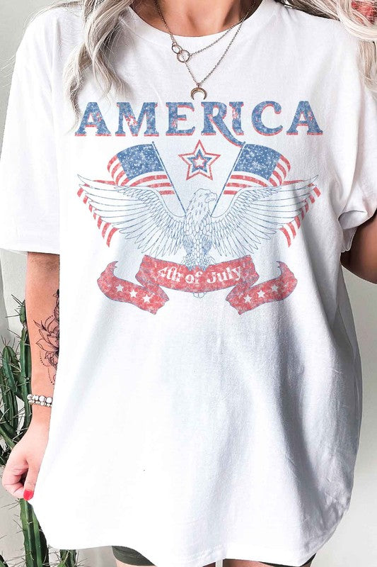 AMERICA OVERSIZED GRAPHIC TEE / T-SHIRT