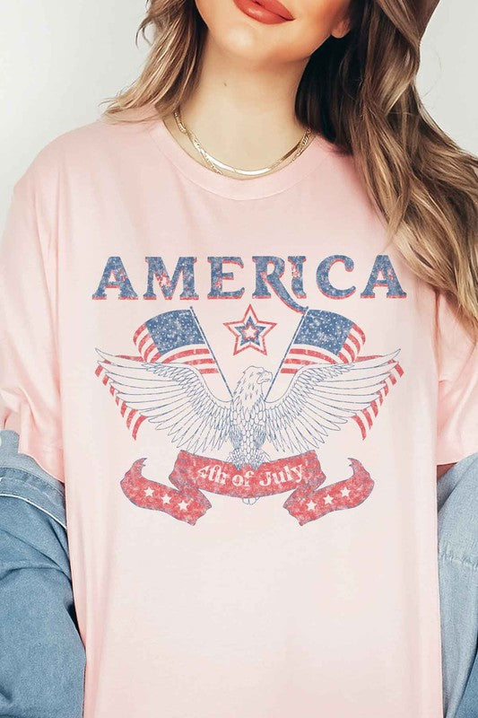 AMERICA OVERSIZED GRAPHIC TEE / T-SHIRT