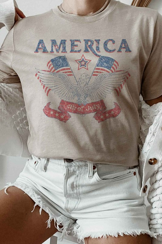 AMERICA OVERSIZED GRAPHIC TEE / T-SHIRT