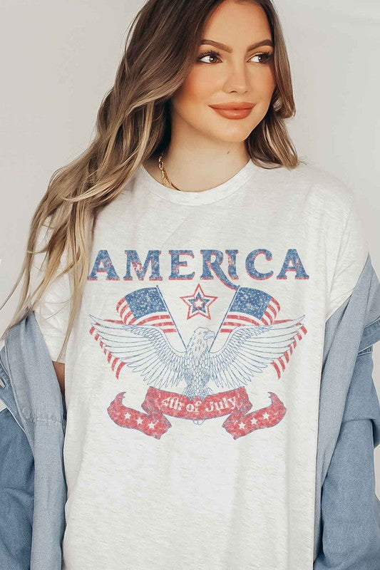 AMERICA OVERSIZED GRAPHIC TEE / T-SHIRT