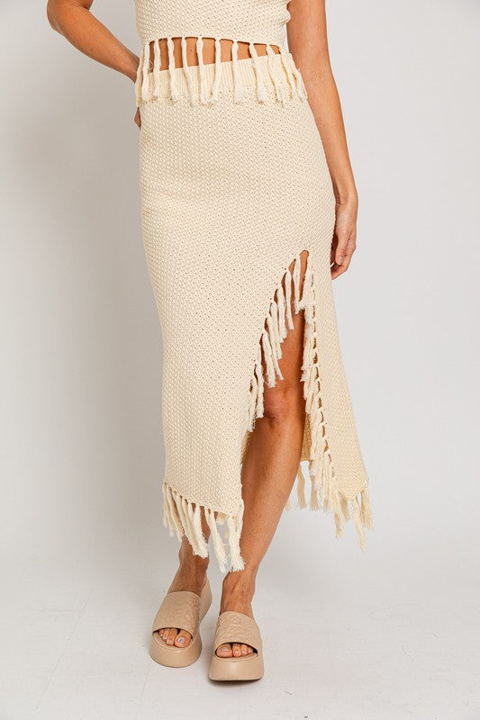 TASSEL MIDI SKIRT