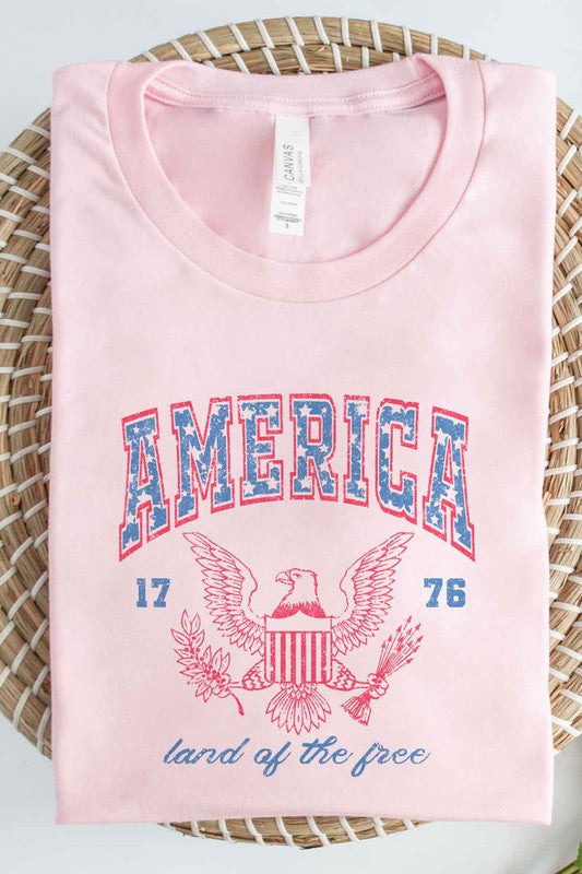 AMERICA LAND OF THE FREE OVERSIZED TEE / T-SHIRT