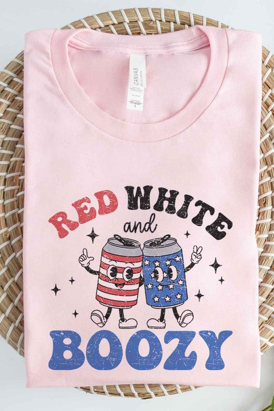 RED WHITE AND BOOZY GRAPHIC TEE / T-SHIRT