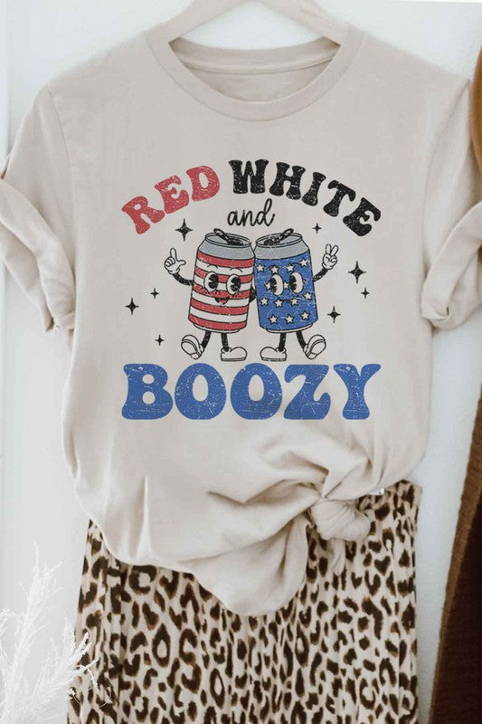 RED WHITE AND BOOZY GRAPHIC TEE / T-SHIRT