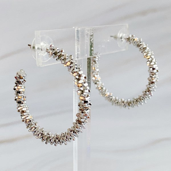 Golden Pebbles Hoop Earrings