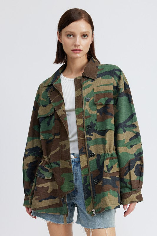 CAMO OVERSIZED JACKET