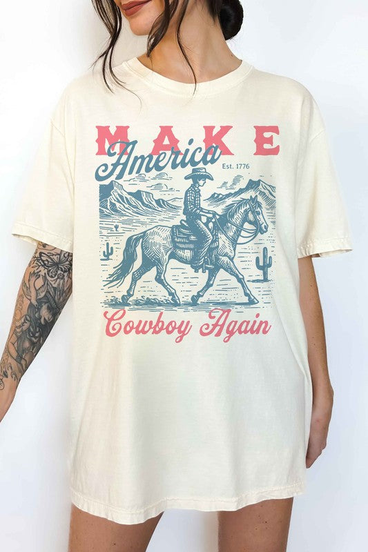 AMERICA COWBOY AGAIN OVERSIZED TEE