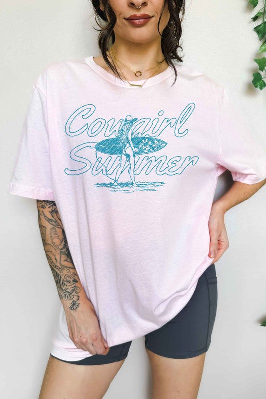 COWGIRL SUMMER WESTERN OVERSIZED TEE