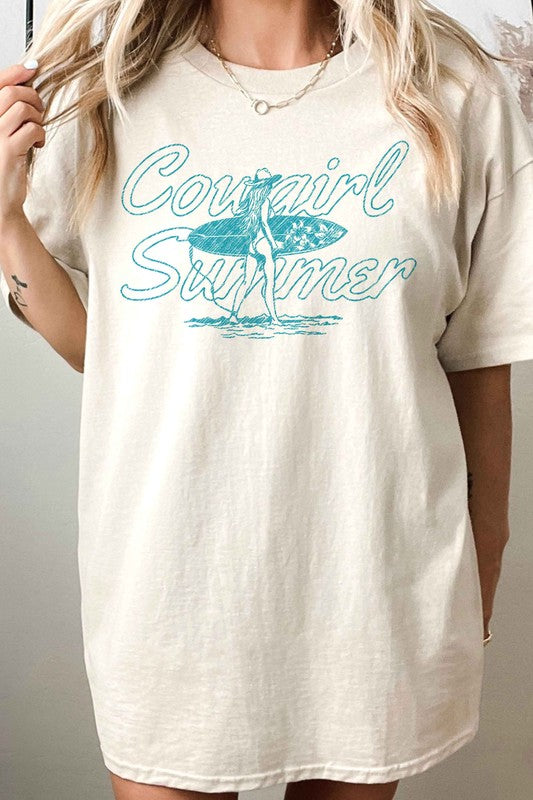 COWGIRL SUMMER WESTERN OVERSIZED TEE