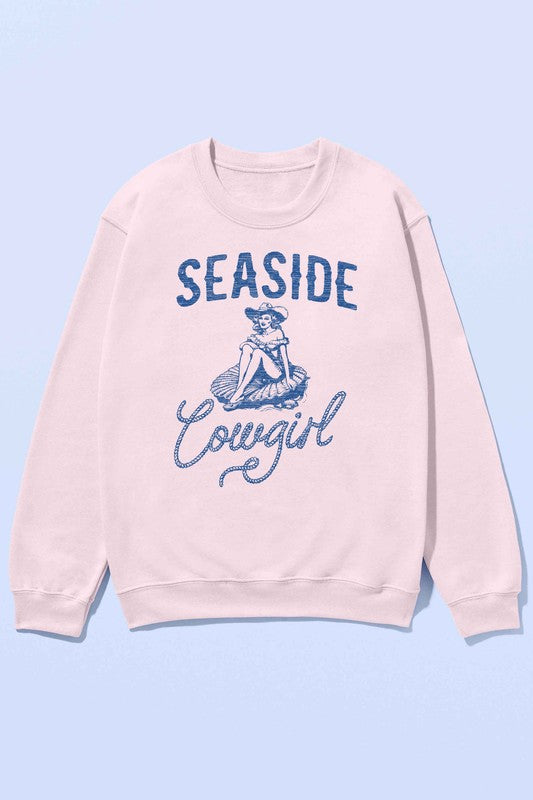 SEASIDE COWGIRL WESTERN OVERSIZED SWEATSHIRT