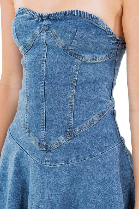 WOMEN FASHION DENIM DRESS