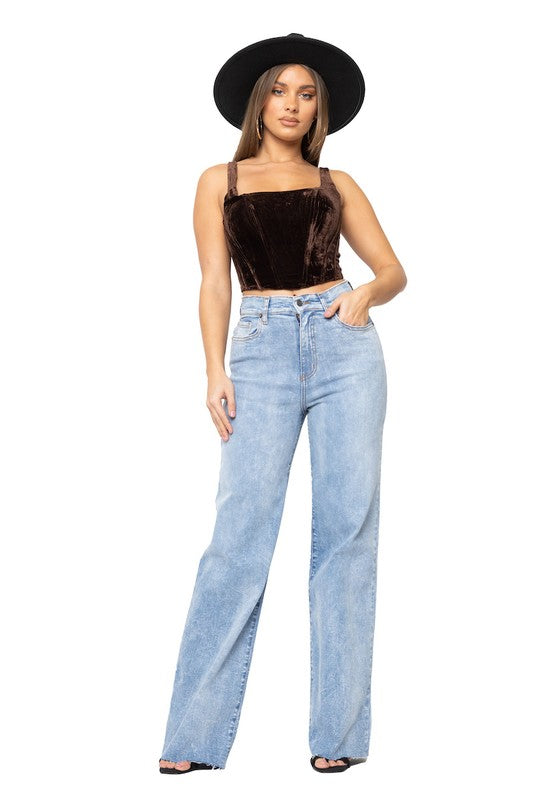 Retro Wash Wide Leg Jean Inseam 32