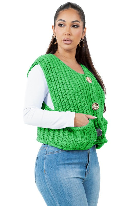 WOMEN FASHION KNITWEAR VEST