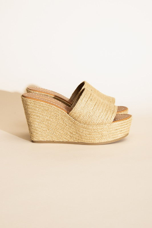 PLATFORM RAFFIA WEDGE