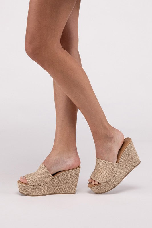 PLATFORM RAFFIA WEDGE