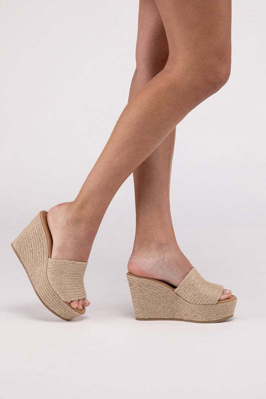 PLATFORM RAFFIA WEDGE