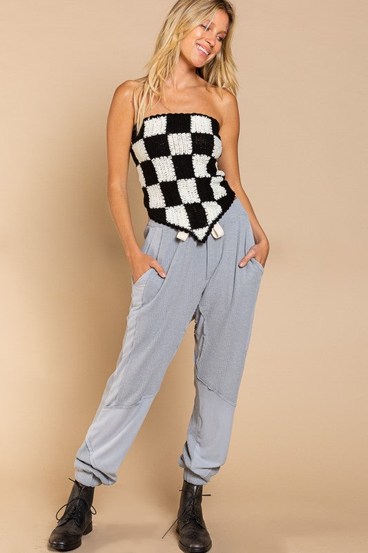 CHECKERED BANDANA TOP