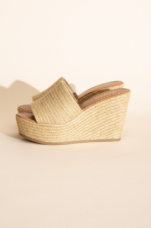 PLATFORM RAFFIA WEDGE