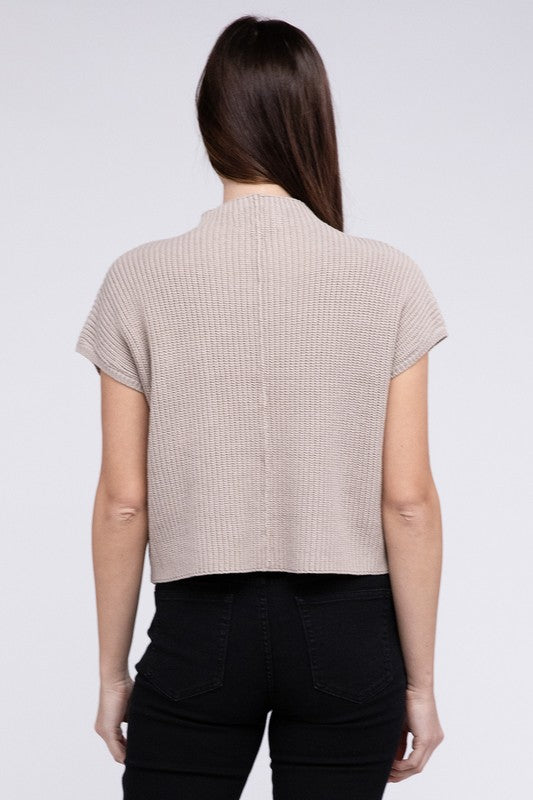 MOCK NECK SWEATER VEST