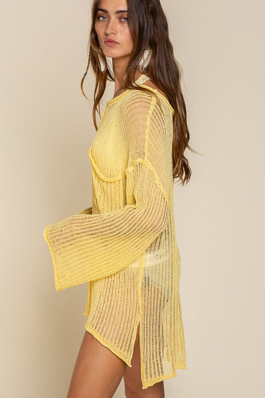 BOAT NECK SHEER SWEATER