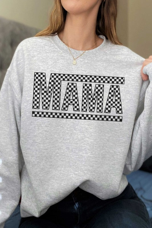 CHECKERED MAMA Graphic Sweatshirt