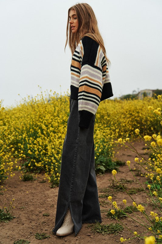 MULTI STRIPE CARDIGAN