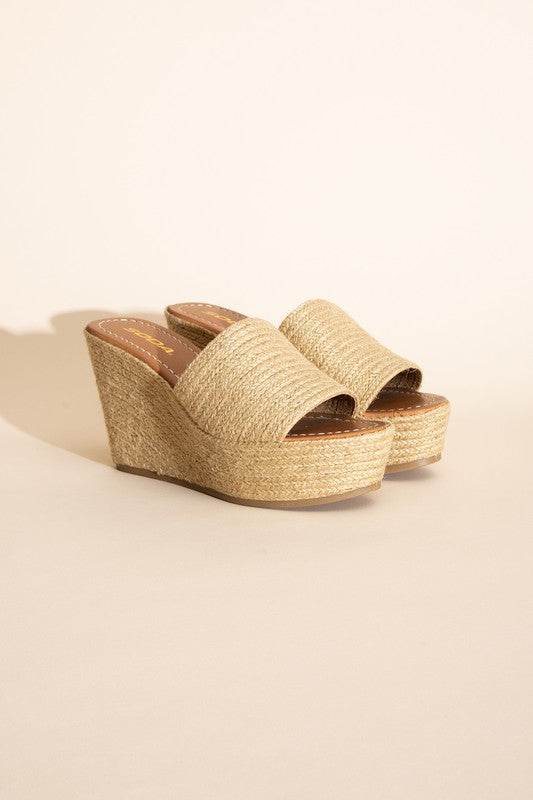 PLATFORM RAFFIA WEDGE