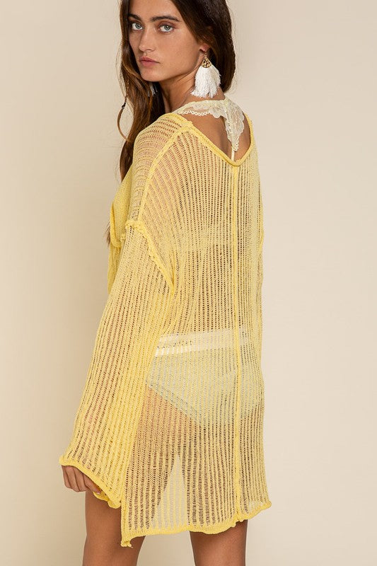 BOAT NECK SHEER SWEATER