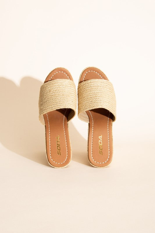 PLATFORM RAFFIA WEDGE