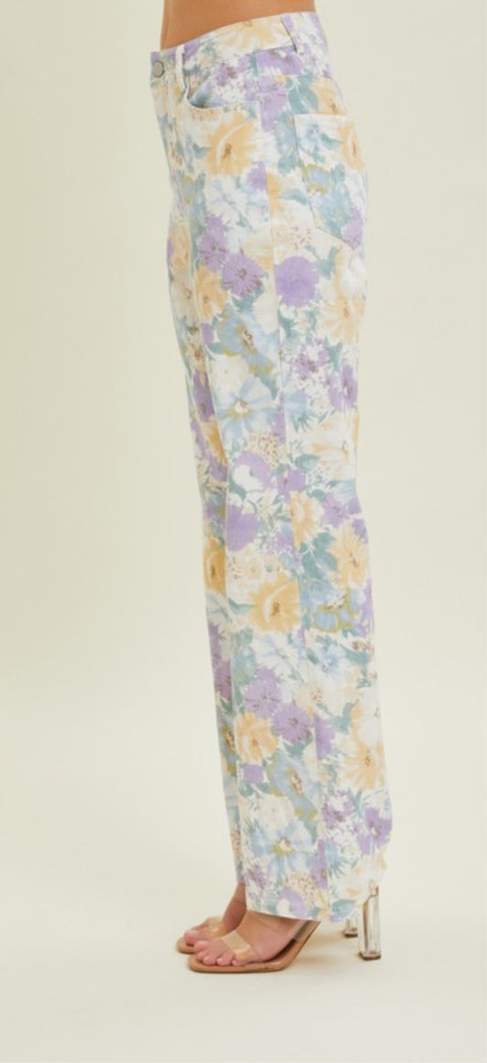 Floral High Waisted Pant